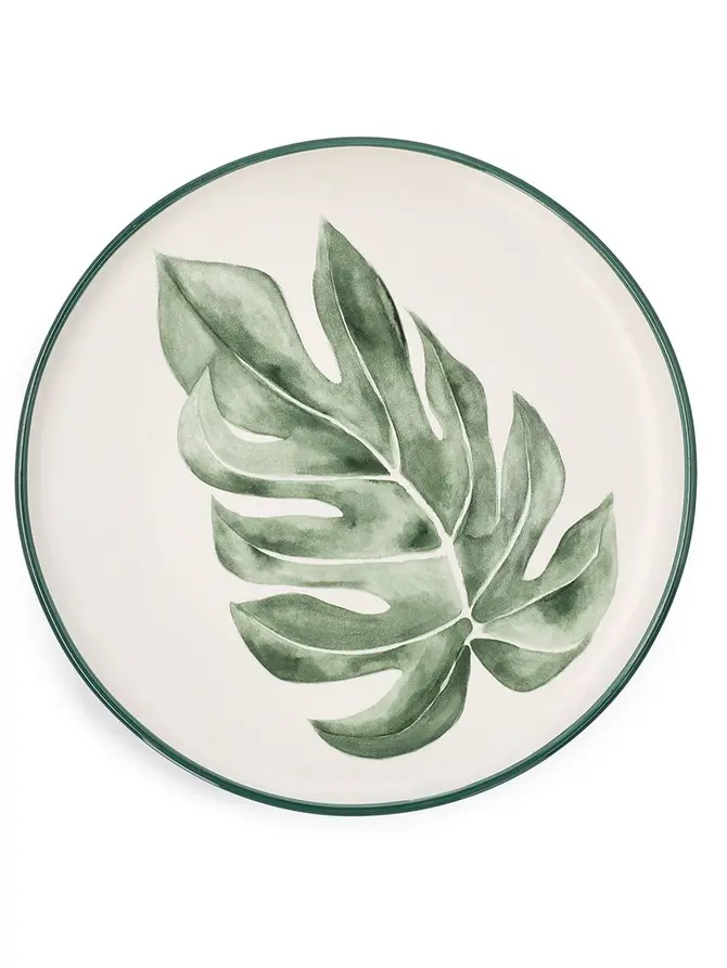 Talerz BLYDE z liściem - monstera 20 cm