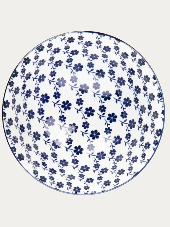 Miska NAVIA granatowa w kwiatuszki 15 cm