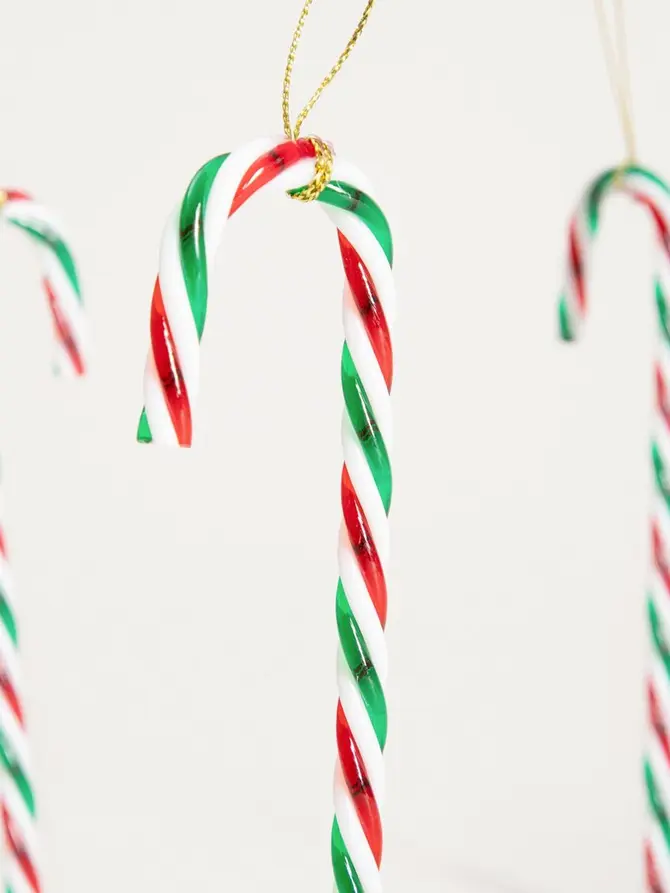 Zestaw zawieszek TWINKLE laski czerwono-zielone 6 szt. 14,5 cm