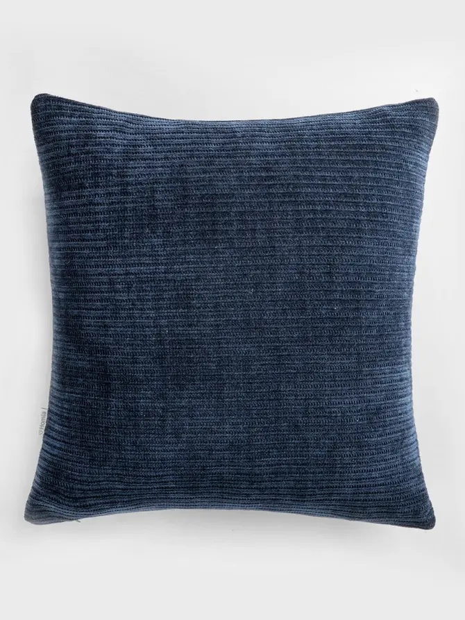 Poszewka CHENILLE szenilowa granatowa 45x45 cm