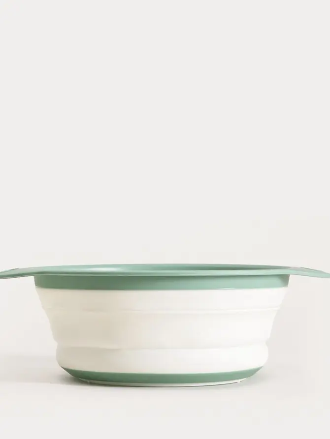 Durszlak EASY COOK składany okrągły zielony 24x9 cm