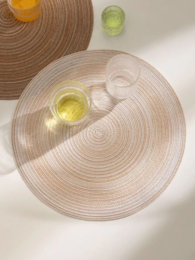 Podkładka do jadalni TANGA okrągła biała 38 cm