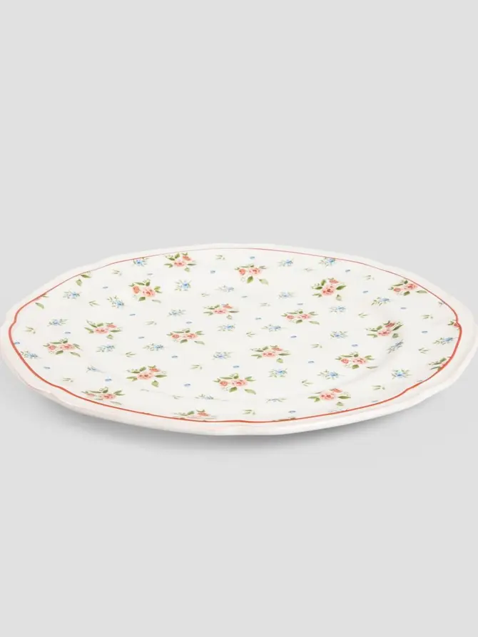 Talerz GRETA obiadowy różowy 27 cm