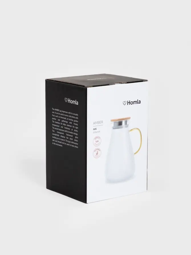 Dzbanek AMBER młotkowane szkło 1,5 l
