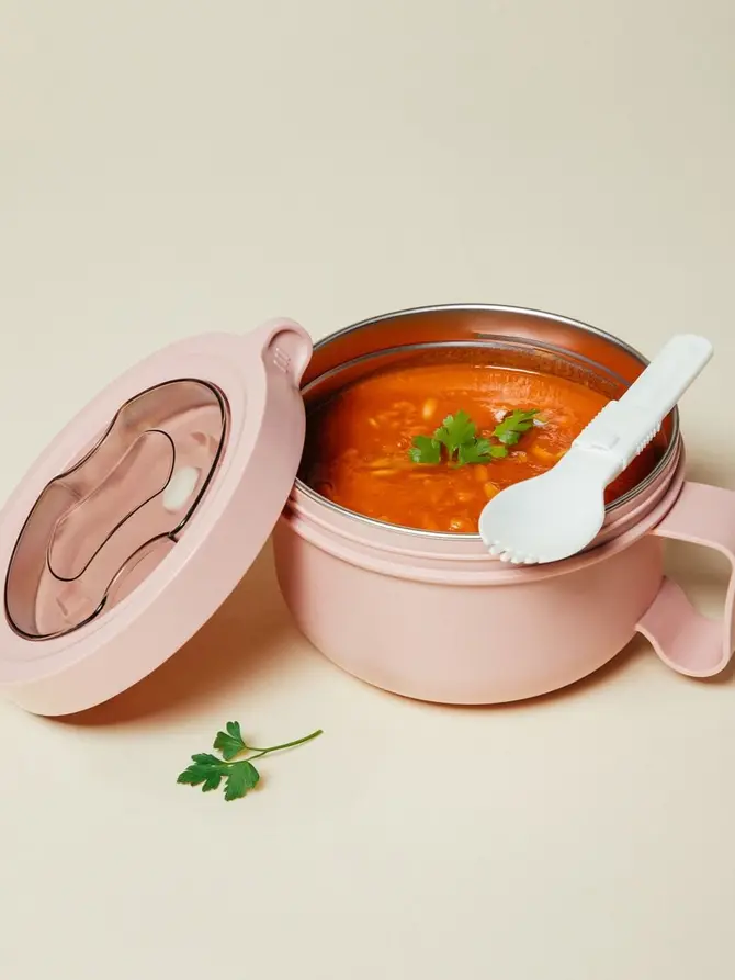Lunchbox POPPIE z rączką okrągły 0,85 l
