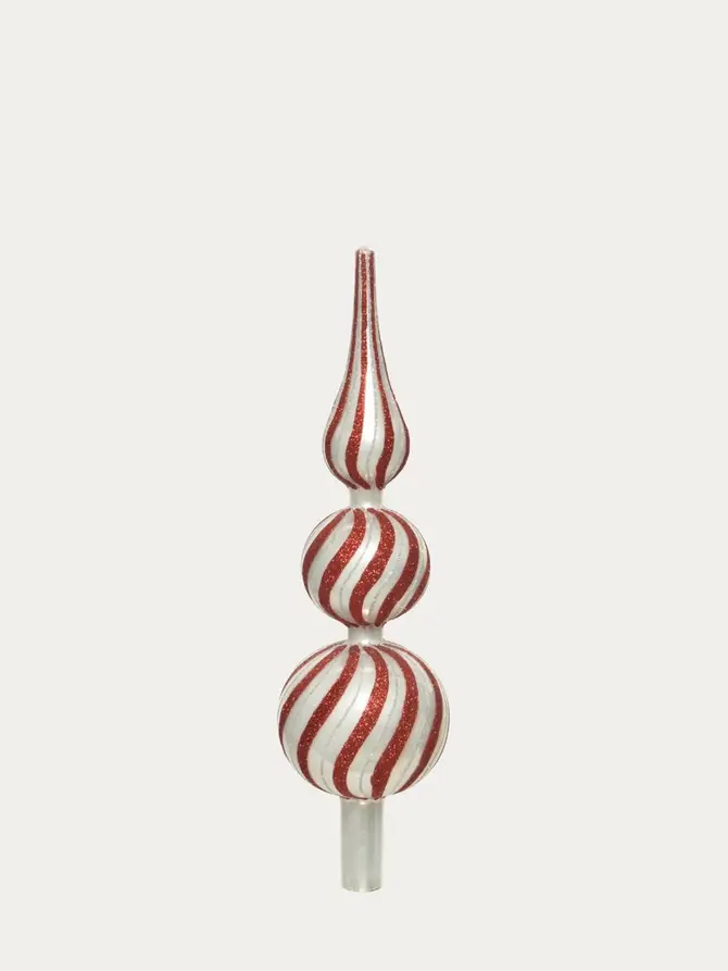 Dekoracja LAMPI czubek na choinkę candy cane 31 cm