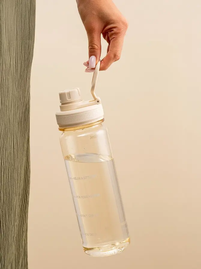 Butelka bidon LUNARE z miarką śmietankowa 700 ml
