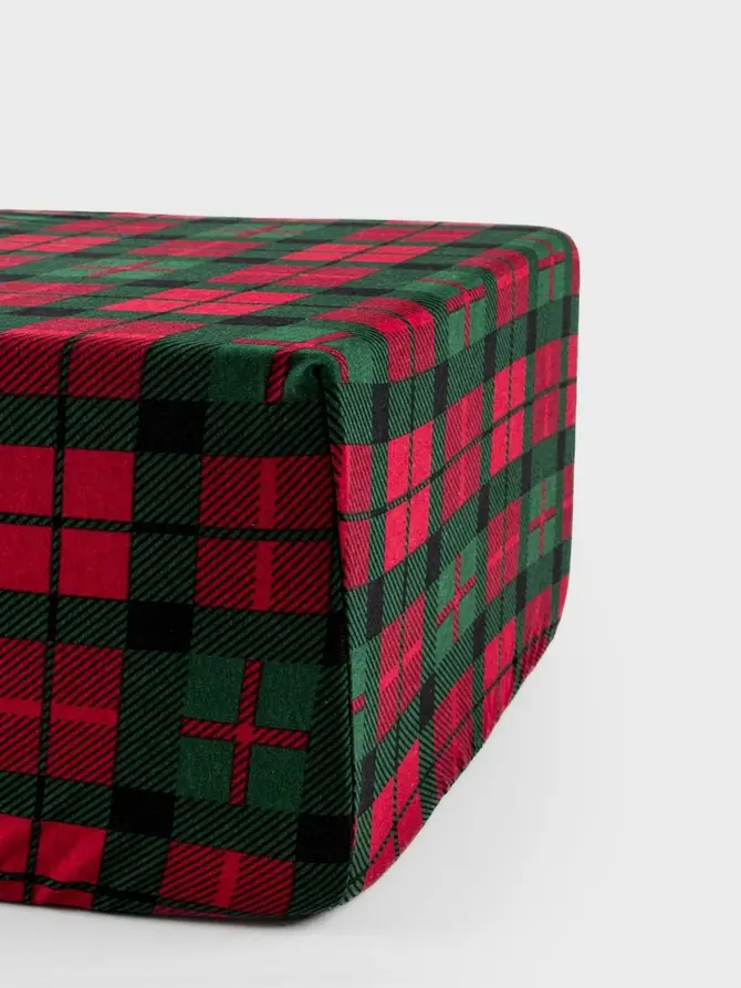 Prześcieradło TARTAN jersey z wzorem 90x200 cm