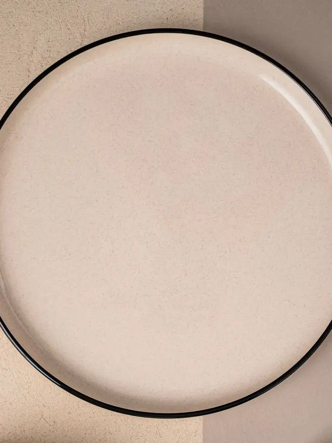 Talerz AZRA obiadowy z czarnym rantem 27,5 cm