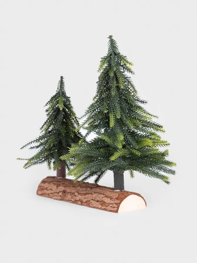 Choinka DULA podwójna na pieńku 27 cm
