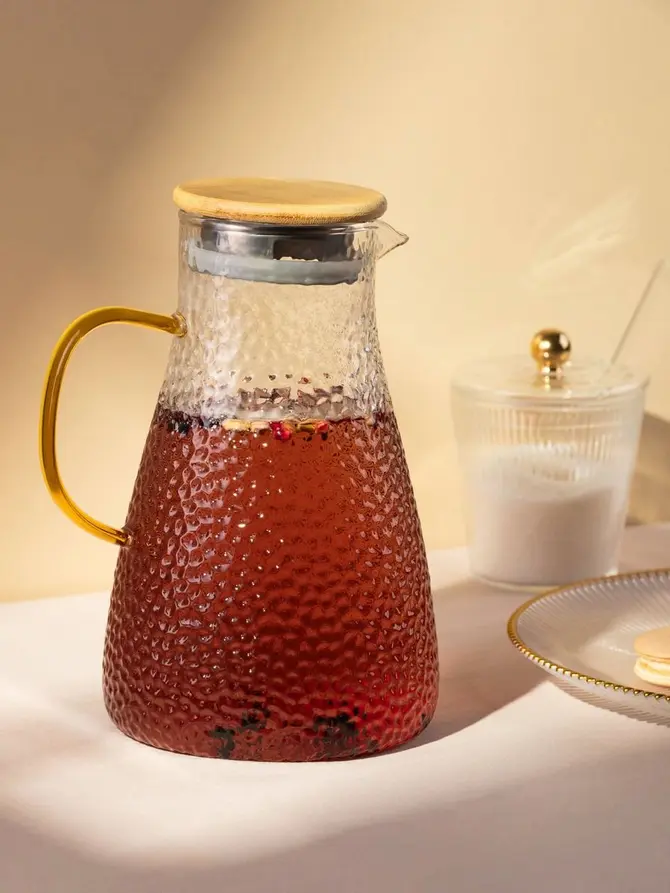 Dzbanek AMBER młotkowane szkło 1,5 l