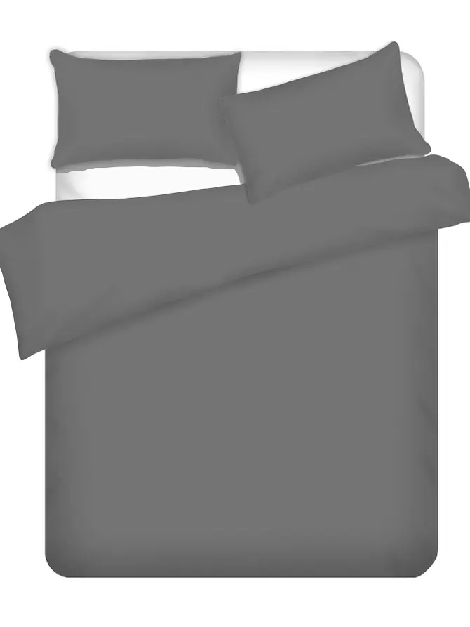 Pościel VELISE bawełniana szara 160x200 + 2*70x80 cm
