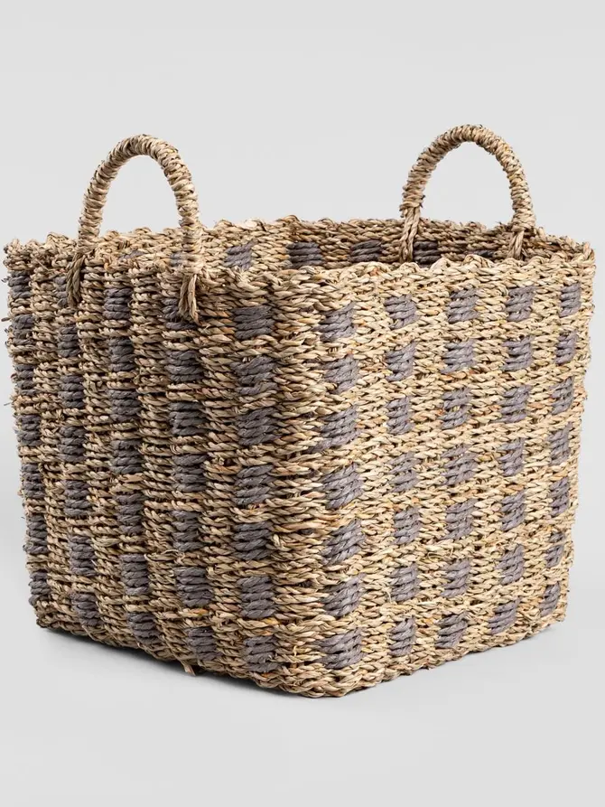 Kosz pleciony MADEN do przechowywania 2 el. 28x28x26/32 cm / 25x25x24/30 cm