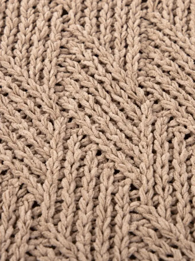 Koc SAVEZ szenilowy taupe 130x170 cm