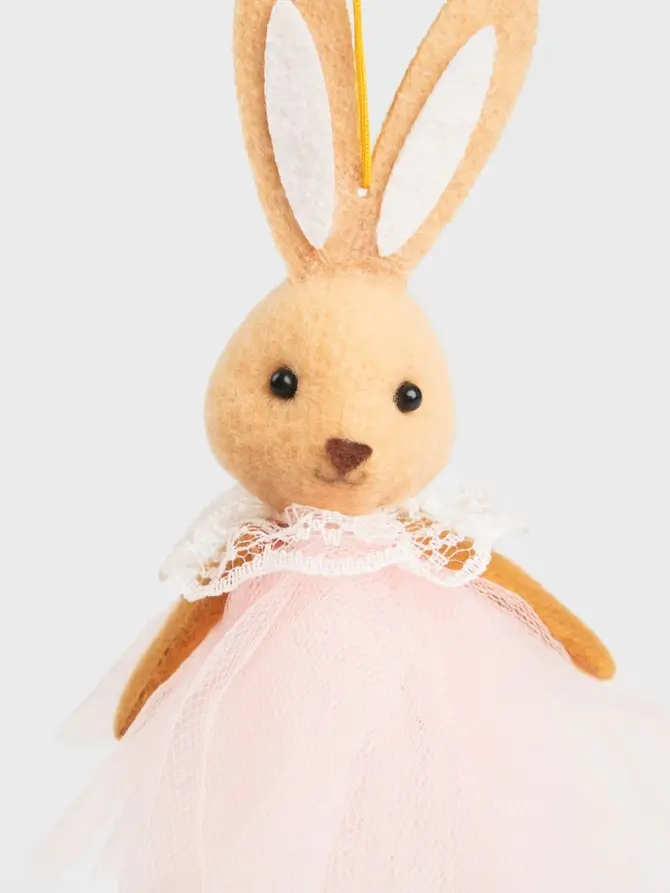 Zawieszka BALLERINA wielkanocna królik różowy 17 cm