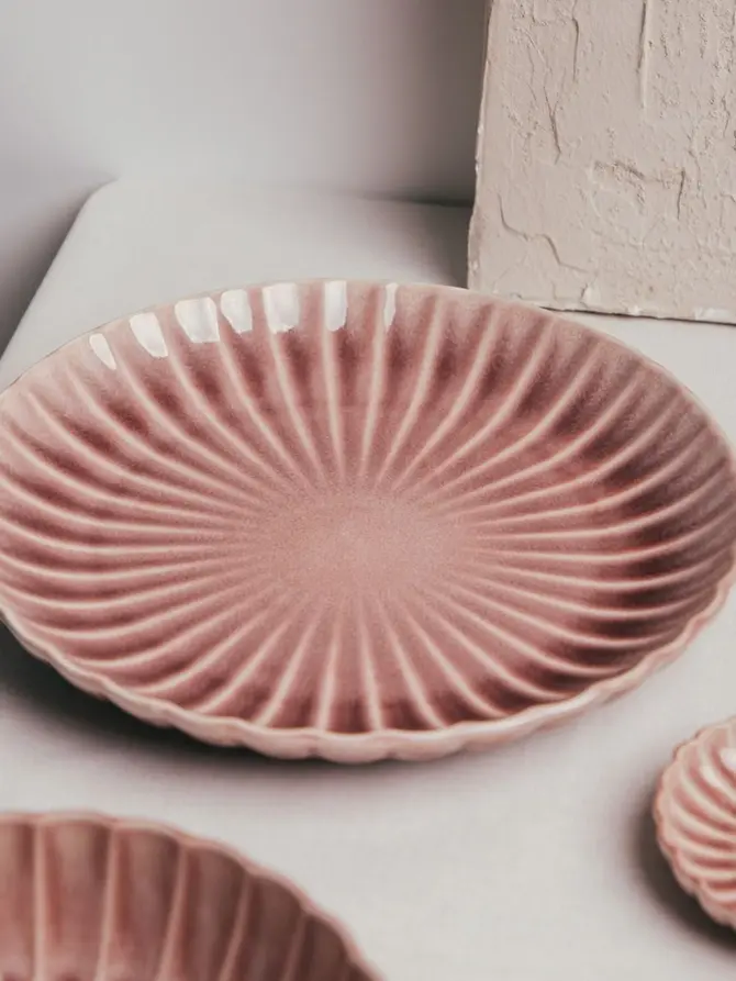 Talerz MELIDA obiadowy różowy 27 cm