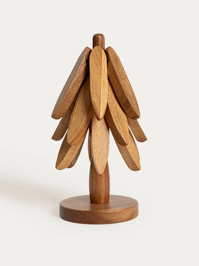 Zestaw podstawek XMAS MOOKA pod kubek w kształcie choinki 4 el.