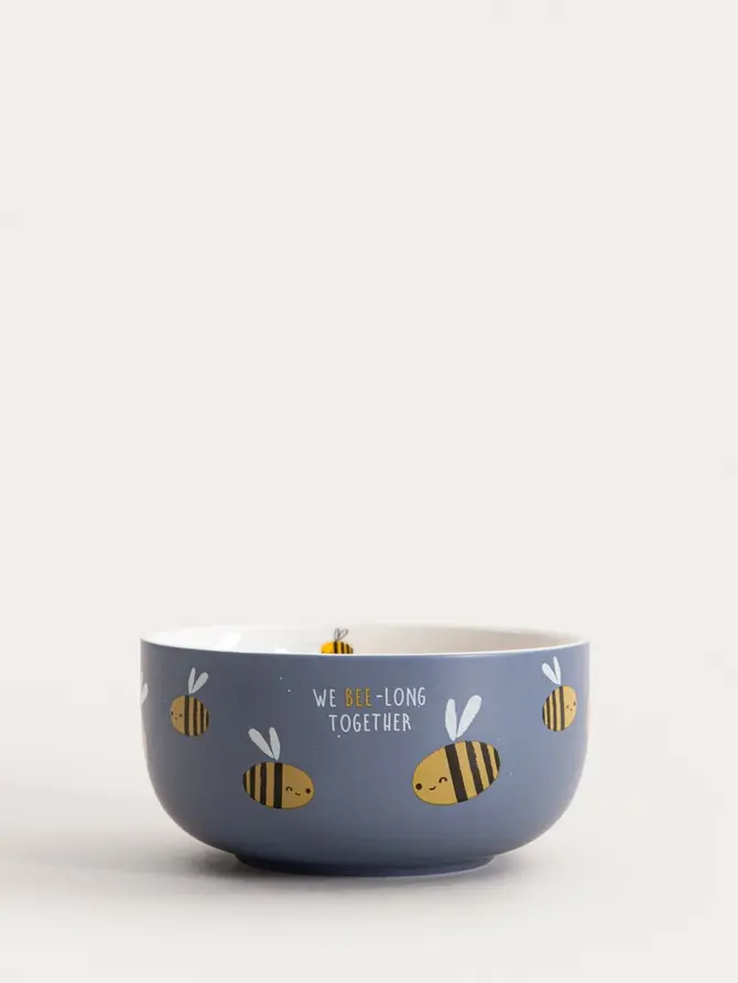 Miska ANNBEE z pszczołą granatowa 13 cm