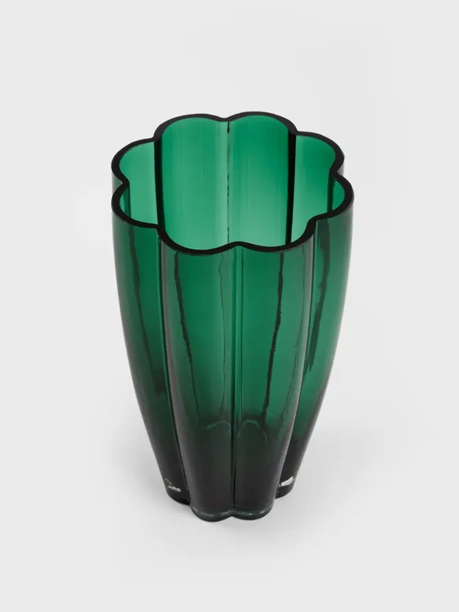 Wazon PINATO szklany zielony 15x15x26 cm