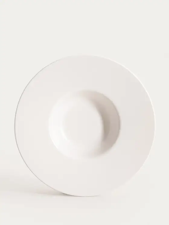 Talerz FAMELIO do pasty biały 28 cm