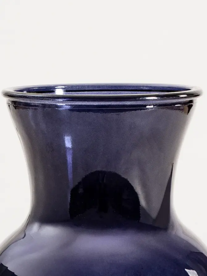 Wazon DELLE szklany granatowy 15,5x27,5 cm