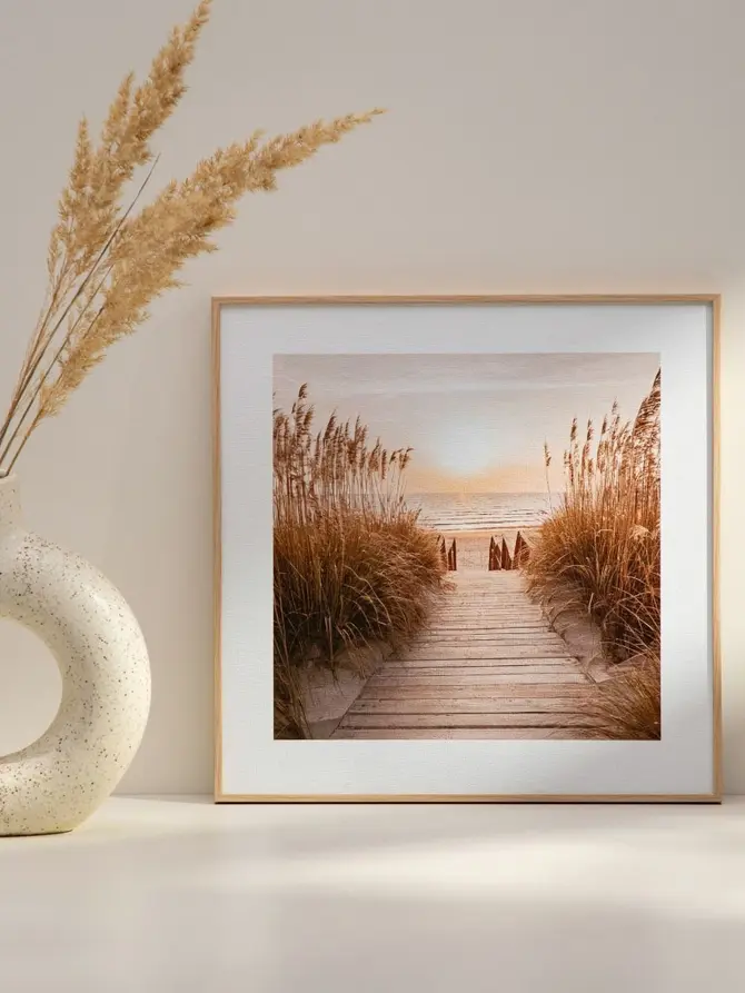 Obraz w ramie ZEFIR zejście na plaże 30x30 cm