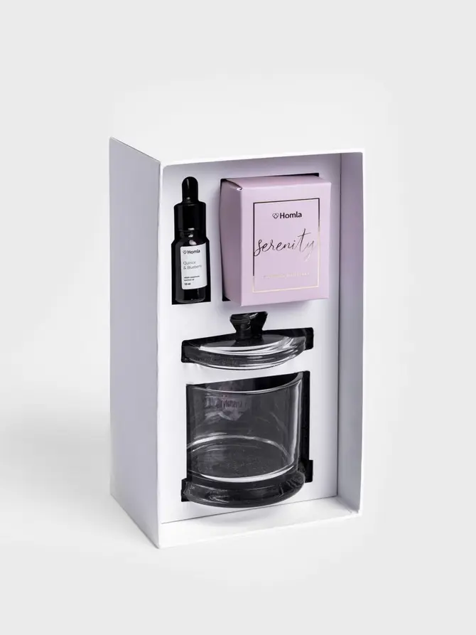 Zestaw zapachowy SERENITY Quinice & Blueberry 300 g + 10 ml