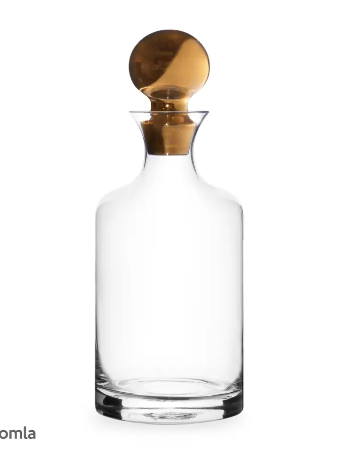 Karafka do whisky ze złotym korkiem RATTA 20,5x10 cm ALL 910139
