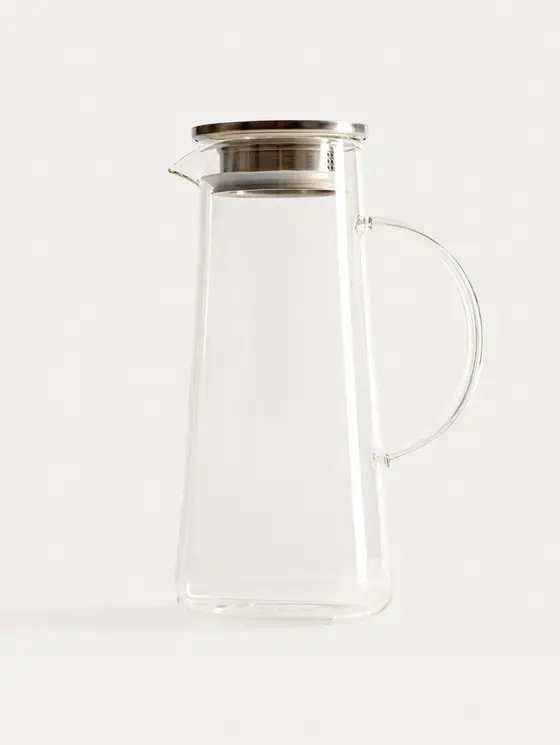 Dzbanek KUBBE ze srebrnym wieczkiem 1,3 l