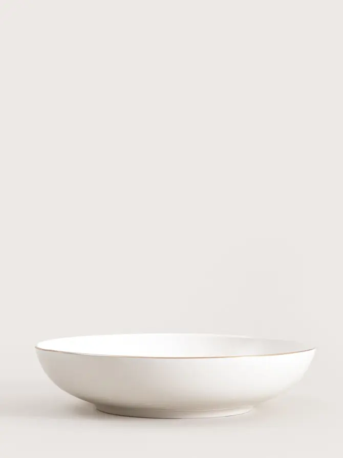 Zestaw talerzy AURO głębokich ze złotą obwódką, 6 szt. 21 cm