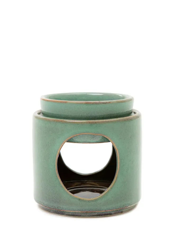 Kominek SOLETO ceramiczny zielony 9,4x9,6 cm