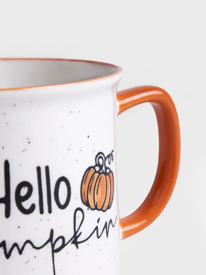 Kubek PALLI hello pumpkin z pomarańczowym uchem 0,4 l