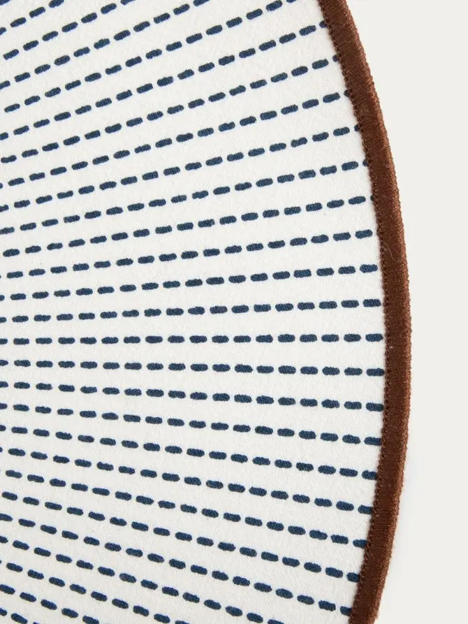 Maty stołowe SALADO bawełniane z niebieskim wzorem 38cm
