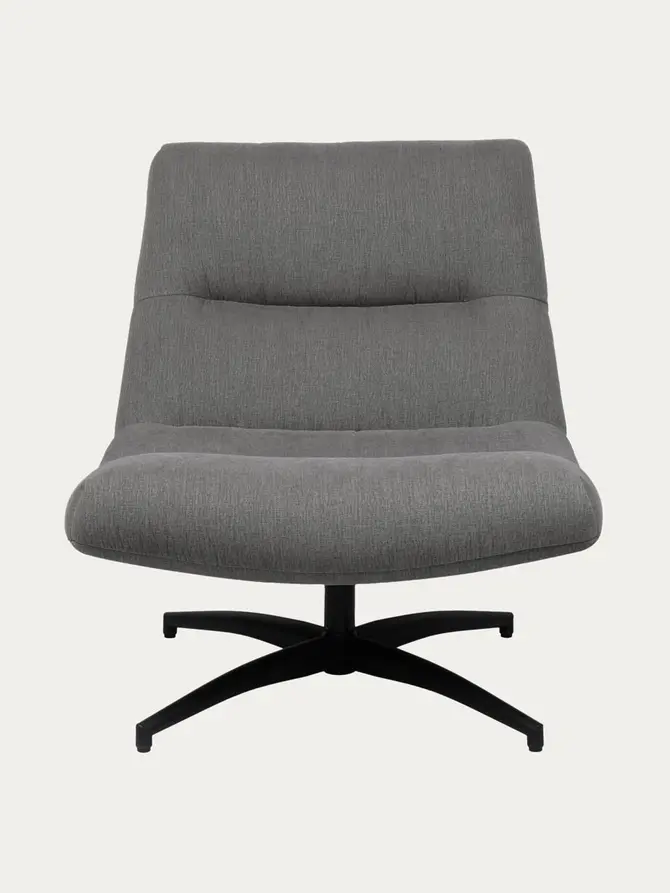 Fotel VOLERO obrotowy w tkaninie szary 77x93,5x88,5 cm