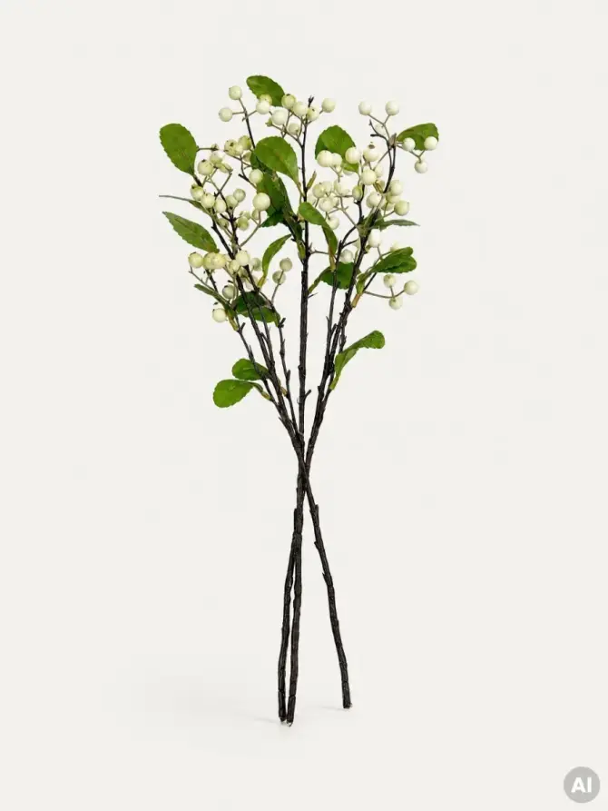 Bukiet sztuczny BRAVELLE jagody zielono-białe 52 cm