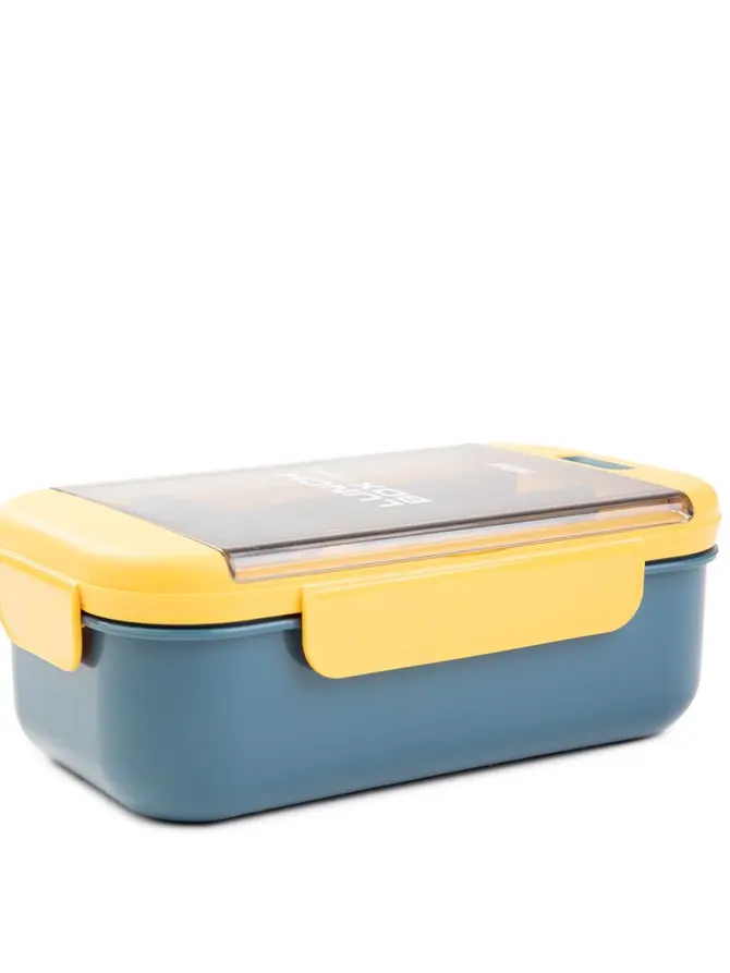 Lunchbox KLODI ze sztućcami zielono-żółty 1,1 l