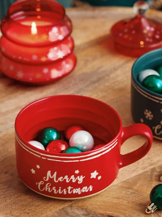 Kubek LAPOS czerwony Merry Christmas 0,6 l