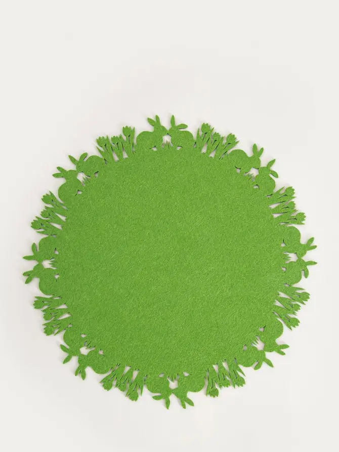 Maty stołowe LAGO filcowe zielone, zestaw 2szt. 35cm
