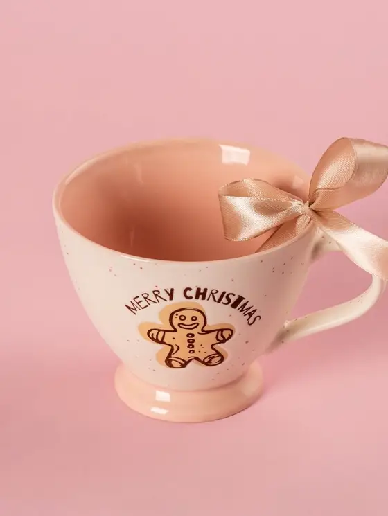 Kubek FROSETTA porcelanowy z ciastkiem 0,3 l