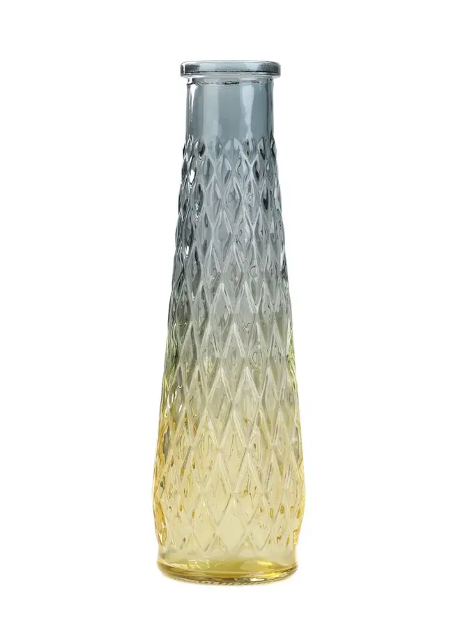 Wazon ARCHIE szklany ombre granatowo-żółty 6,5x22 cm