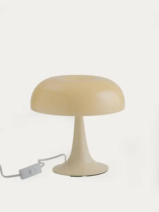 Lampka stołowa CELESTE grzybek retro kremowy 25,5x25,5x25 cm