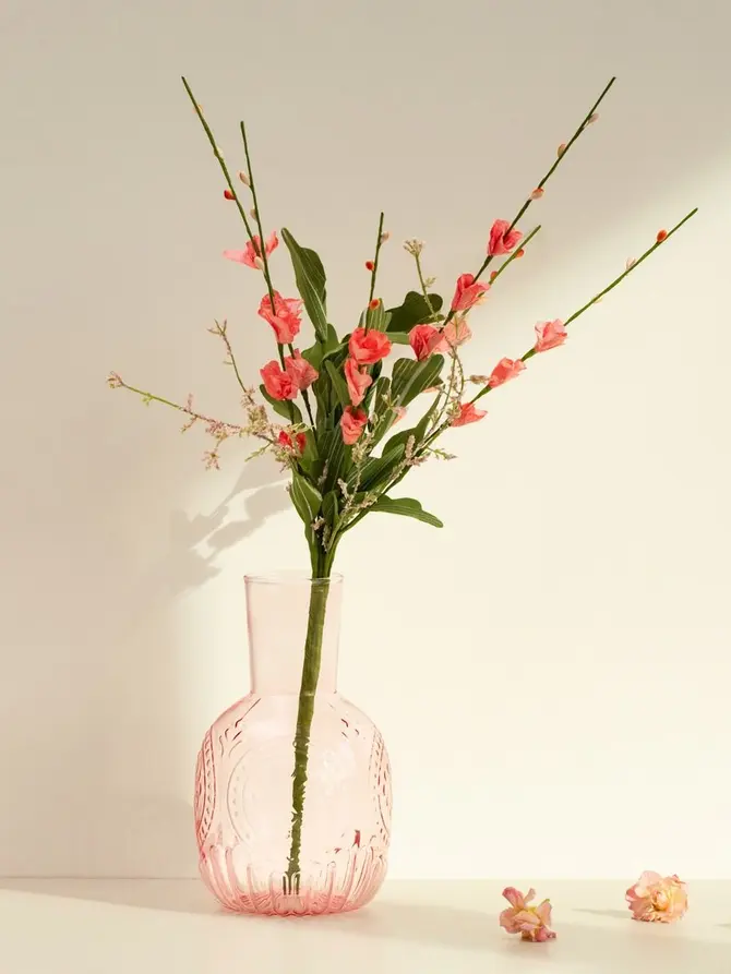 Gałązka sztuczna TAMY jasnoróżowa 62 cm