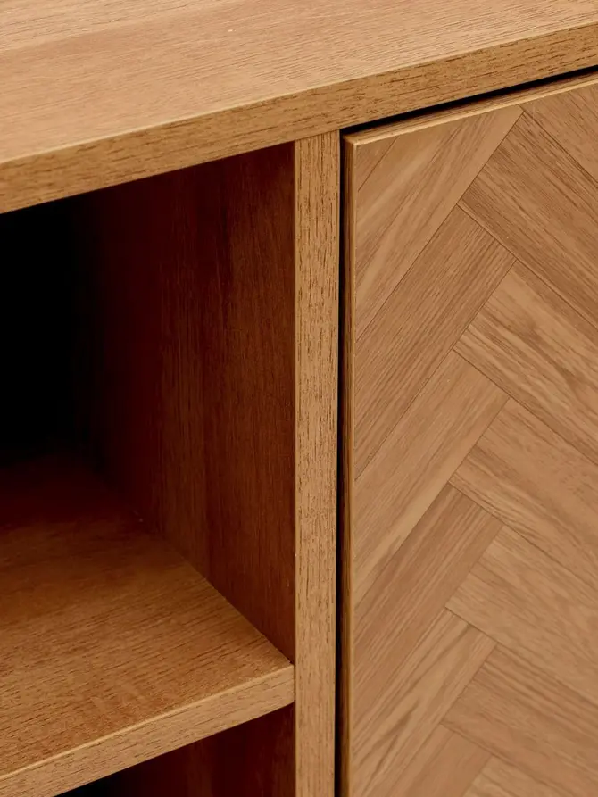 Szafka RTV SWEN natural z metalowymi nogami 120x38x60 cm