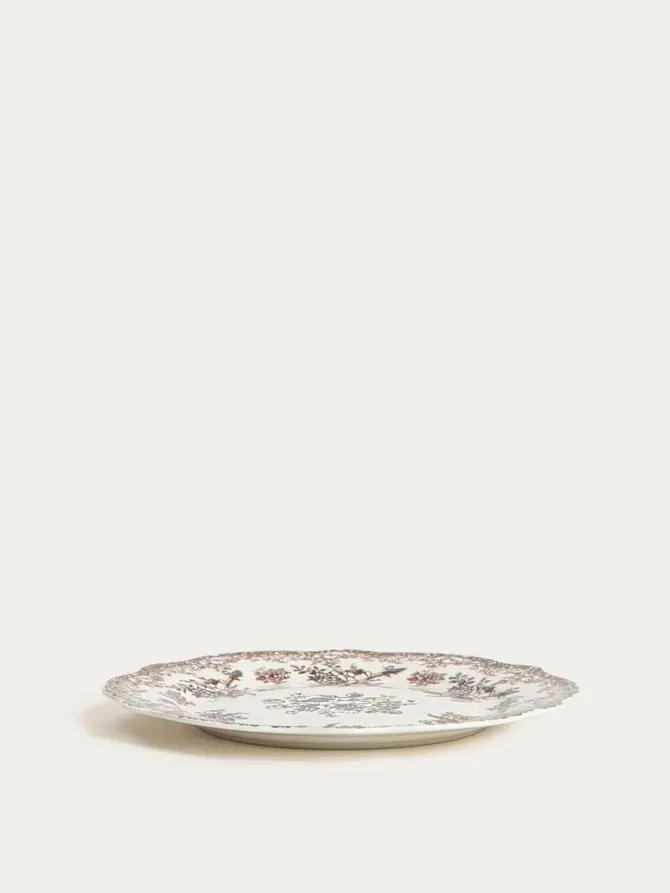 Talerz LOURRY porcelanowy deserowy brązowy 19 cm
