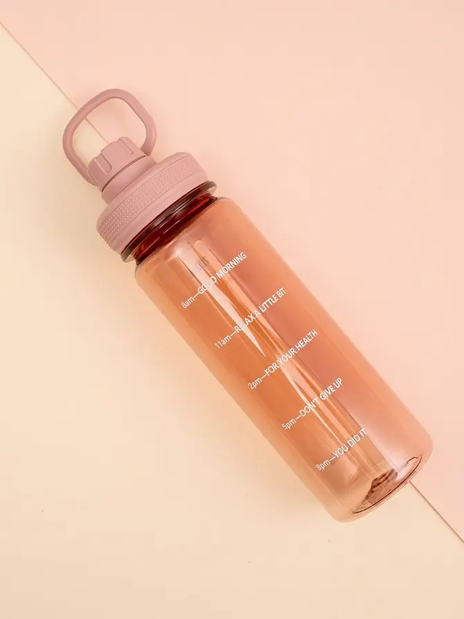 Butelka bidon LUNARE z miarką różowa 700 ml