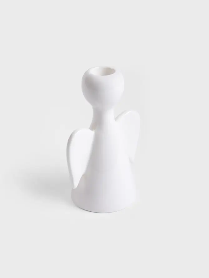 Świecznik ELVES ceramiczny aniołek 9x6,2x13 cm