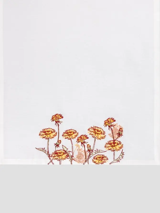 Bieżnik MEADOW FLOWERS z haftowanymi mleczami 40x160