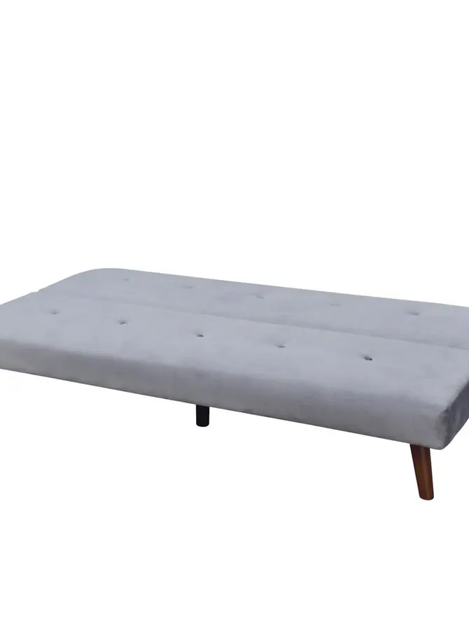 Sofa RINKO sofa 3-osobowa, z funkcją spania, welurowa ciemnoszara 195x81x74 cm