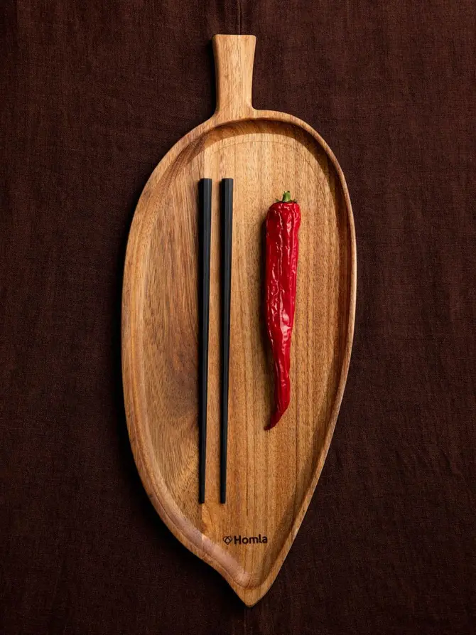 Deska do serwowania MOOKA w kształcie liścia 40x17 cm
