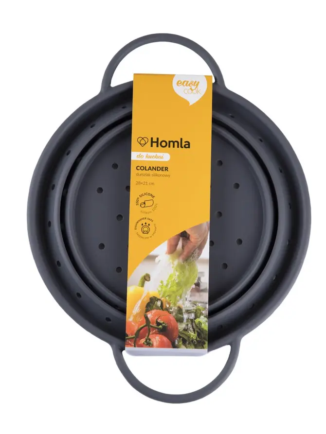Durszlak EASY COOK silikonowy m 28x21 cm